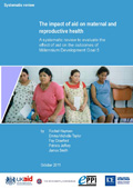 The impact of aid on maternal and reproductive health: A systematic review to evaluate the effect of aid on the outcomes of Millennium Development Goal 5